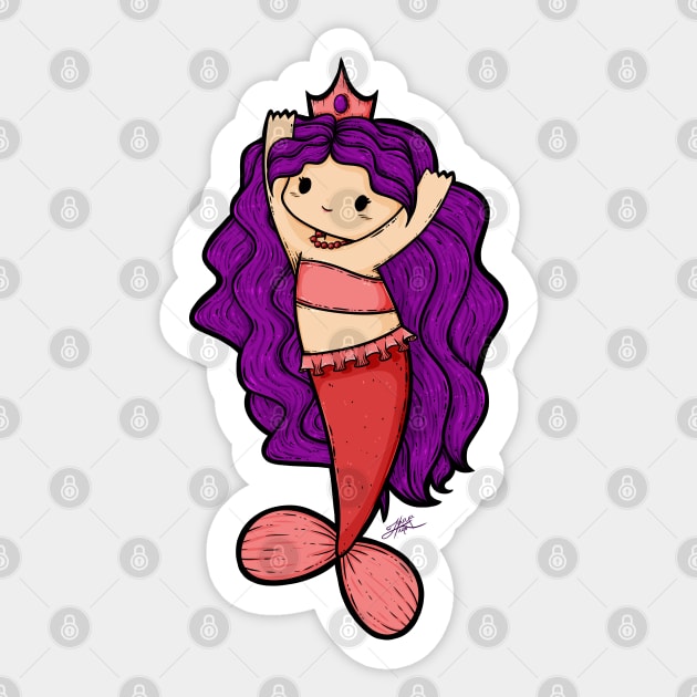 Cute Mermaid Illustration Sticker by zarya_kiqo